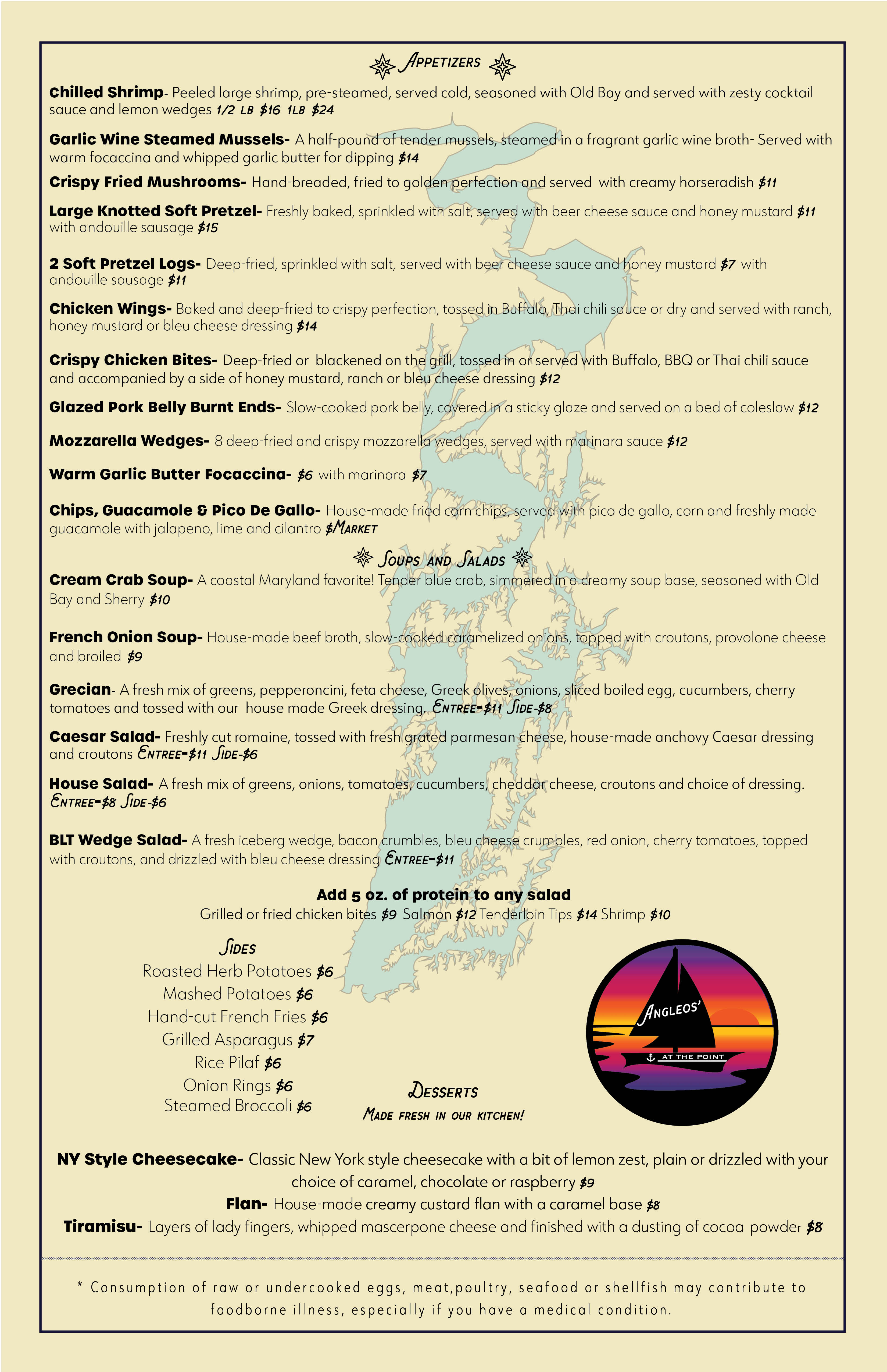angelos at the point of dandridge menu