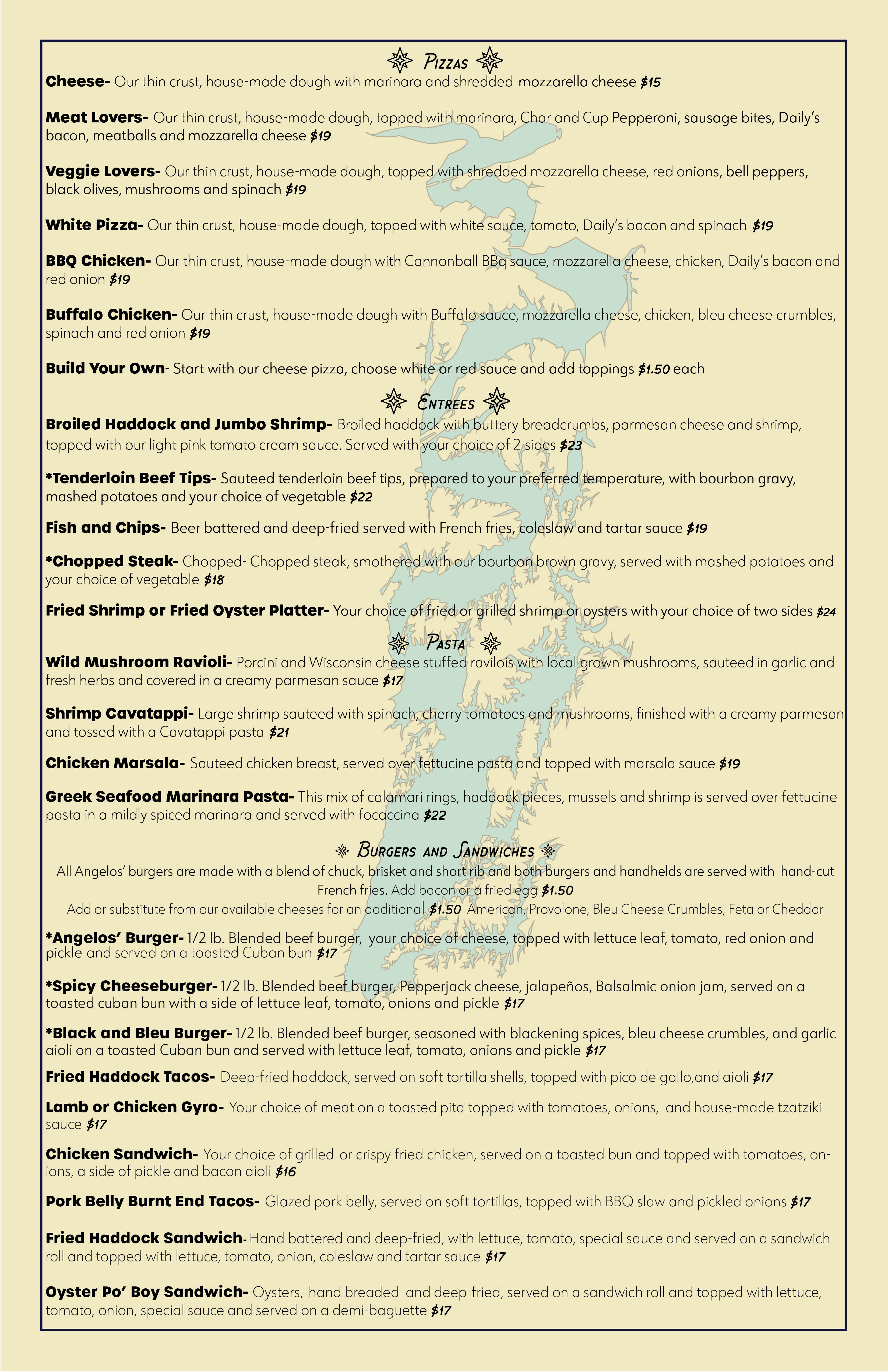 angelos at the point of dandridge menu